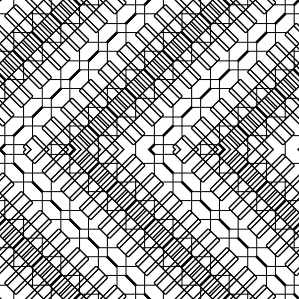 Diseño inconsútil patrón monocromo zigzag — Vector de stock