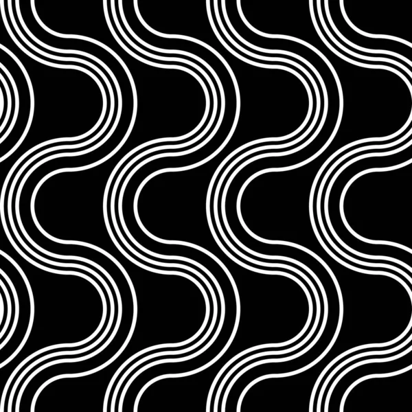 Design seamless monochrome zigzag pattern — Stock Vector