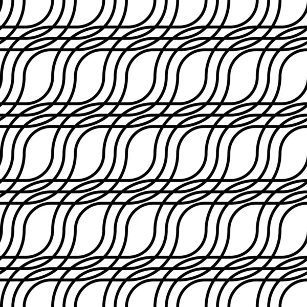 Diseño inconsútil patrón monocromo zigzag — Vector de stock