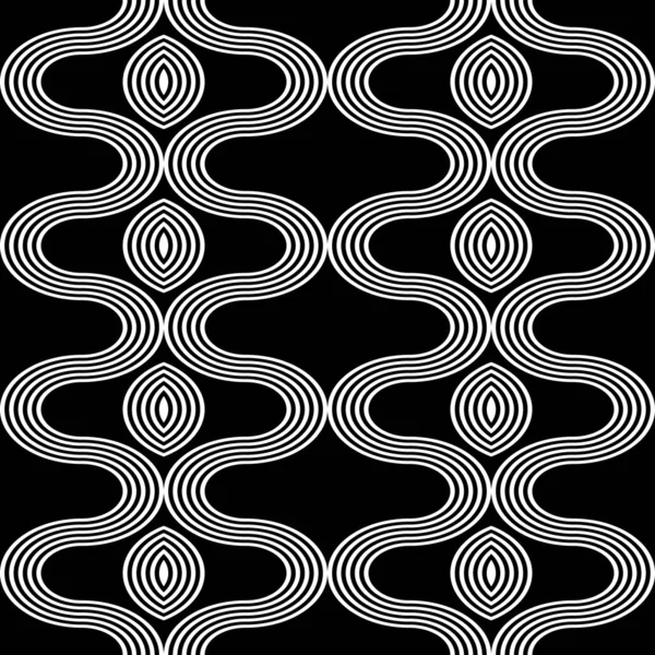 Ontwerp naadloze monochroom zigzag patroon — Stockvector