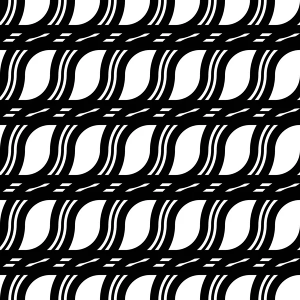 Diseño inconsútil patrón monocromo zigzag — Vector de stock