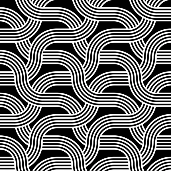 Conception sans couture motif zigzag monochrome — Image vectorielle