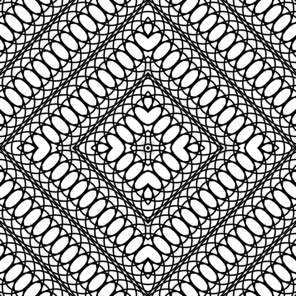 Conception sans couture motif de diamant monochrome — Image vectorielle