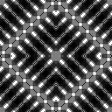 kesintisiz tek renkli geometrik desen tasarım
