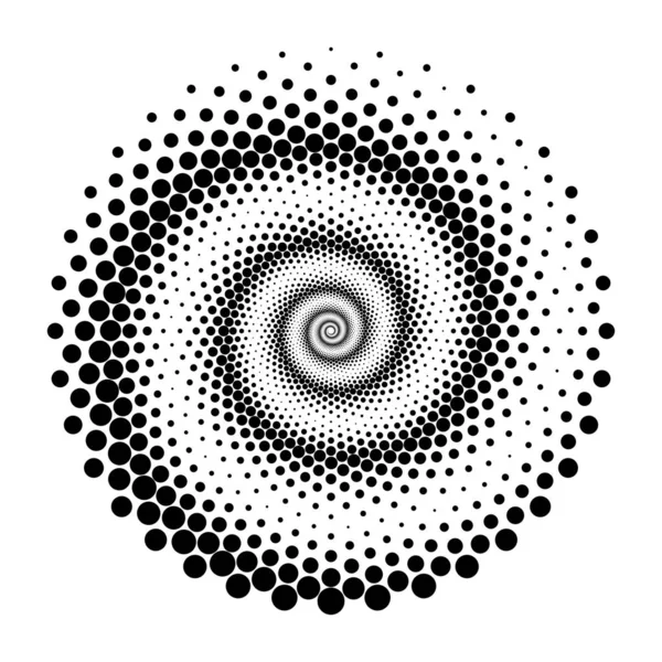 Design Spirale Punkte Hintergrund — Stockvektor