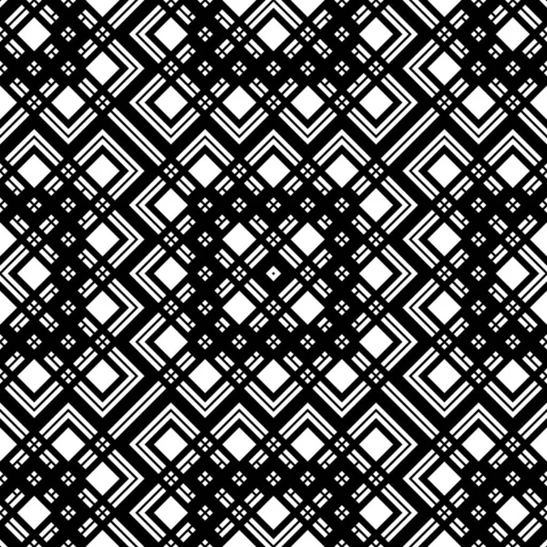 Diseño inconsútil patrón geométrico monocromo — Vector de stock