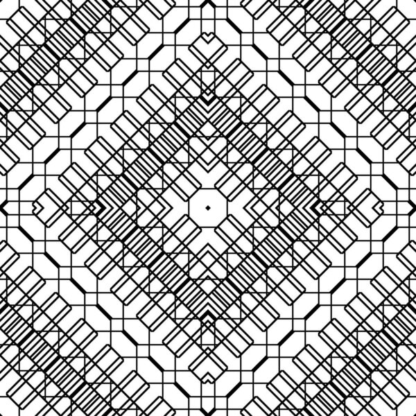 Конструкция бесшовного монохромного геометрического узора
