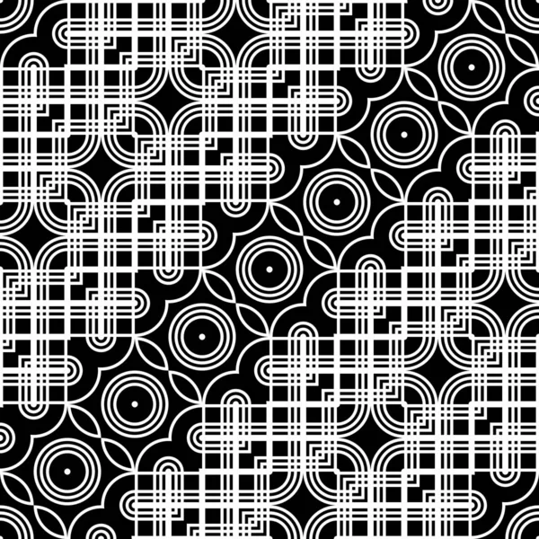 Design seamless monochrome decorative pattern — Stock Vector