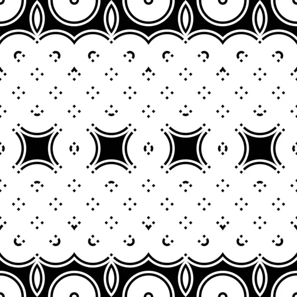 Diseño inconsútil patrón decorativo monocromo — Archivo Imágenes Vectoriales