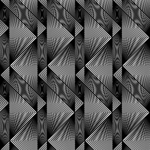 디자인 완벽 한 흑백 기하학적 패턴 — 스톡 벡터