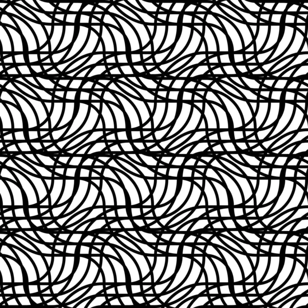 Conception sans couture motif lignes monochromes — Image vectorielle