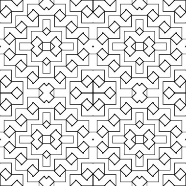 kesintisiz tek renkli geometrik desen tasarım