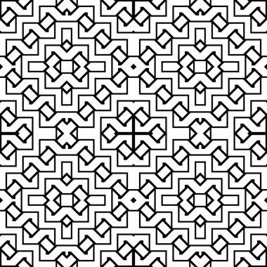 kesintisiz tek renkli geometrik desen tasarım