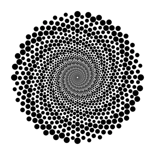 Design spiral dots backdrop — Stock Vector