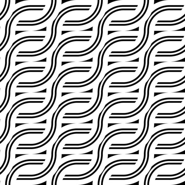 Diseño inconsútil patrón monocromo zigzag — Archivo Imágenes Vectoriales