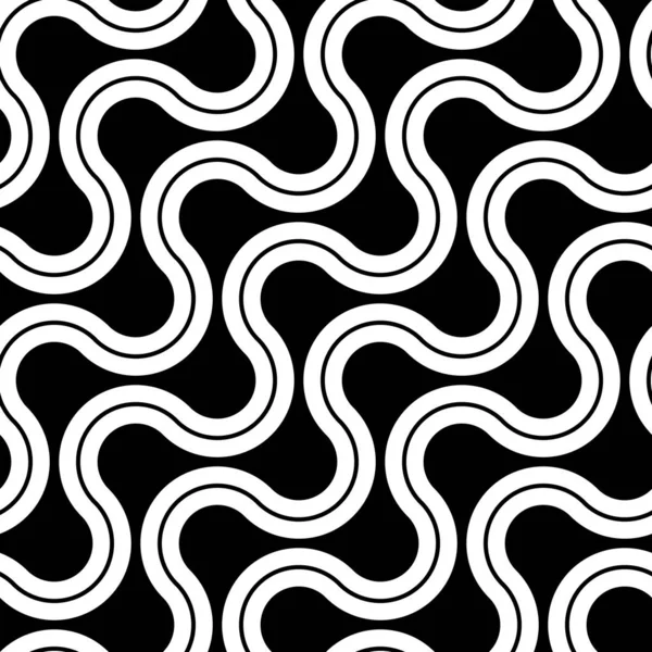 Conception sans couture motif zigzag monochrome — Image vectorielle