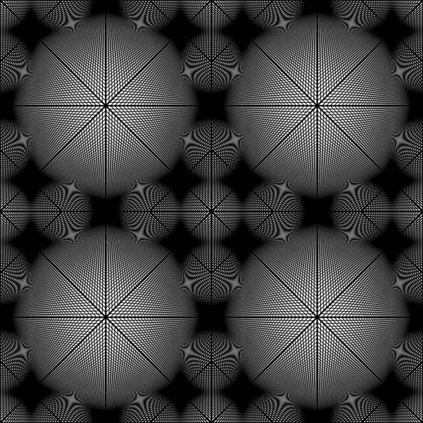 Дизайн бесшовного монохромного декоративного узора — стоковый вектор