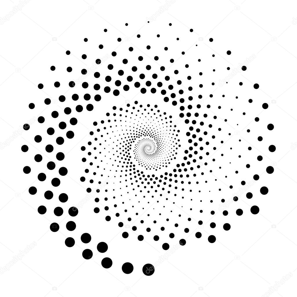 Design spiral dots backdrop