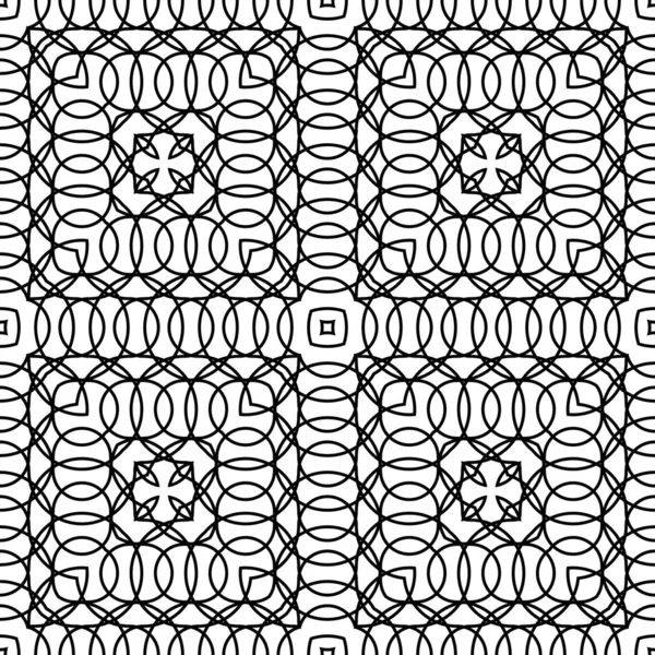 Ontwerp naadloze monochroom geometrische patroon — Stockvector