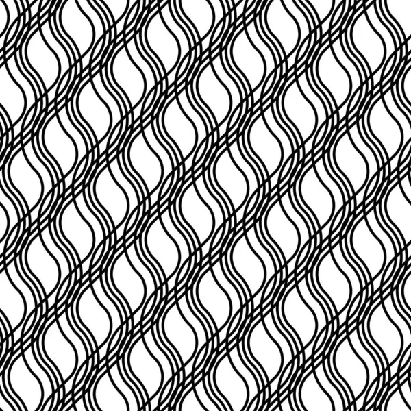 Diseño inconsútil patrón monocromo zigzag — Vector de stock