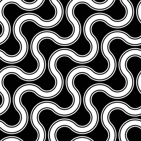 Ontwerp naadloze monochroom zigzag patroon — Stockvector