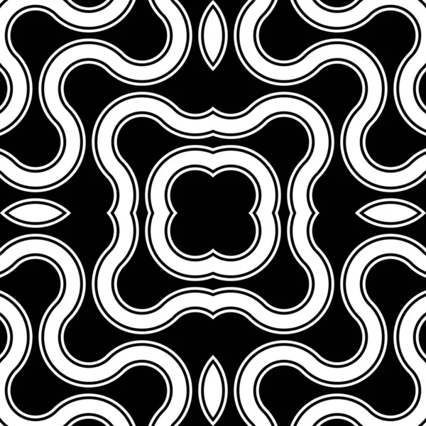 Diseño inconsútil patrón decorativo monocromo — Vector de stock