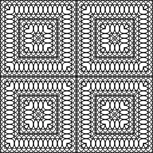 Ontwerp naadloze monochroom geïnterlinieerd patroon — Stockvector