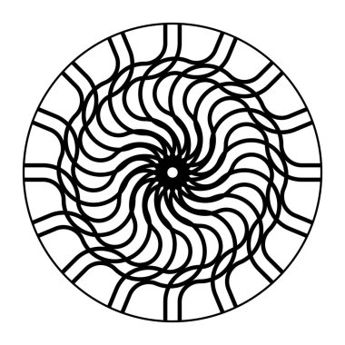 Monokrom dekoratif daire ögesi tasarla