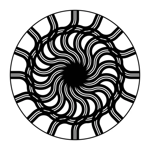 单色装饰圆环元件的设计 — 图库矢量图片