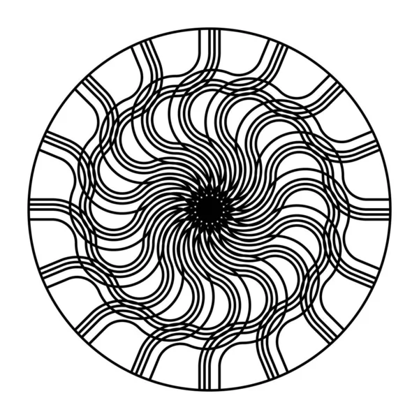 Design monochrome decorative circle element — ストックベクタ