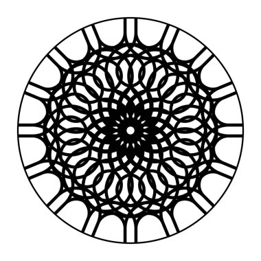 Monokrom dekoratif daire ögesi tasarla