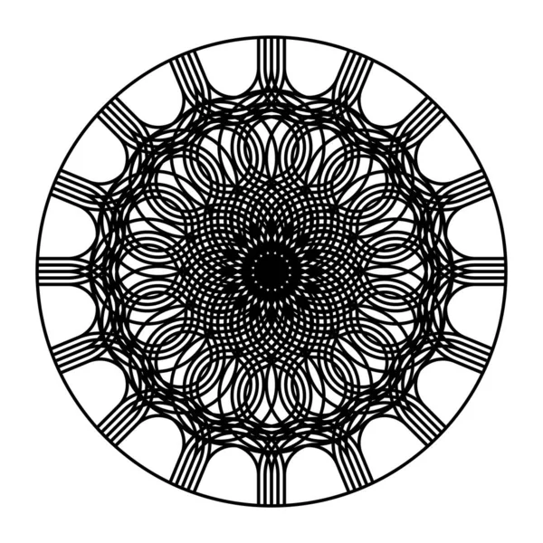 Design monokrom dekorativ cirkel element — Stock vektor