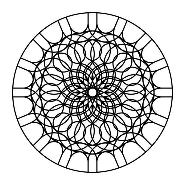 Design monokrom dekorativ cirkel element — Stock vektor