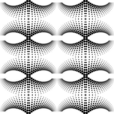 Kusursuz noktalı desen tasarla. Soyut monokrom dekoratif arka plan. Vektör sanatı