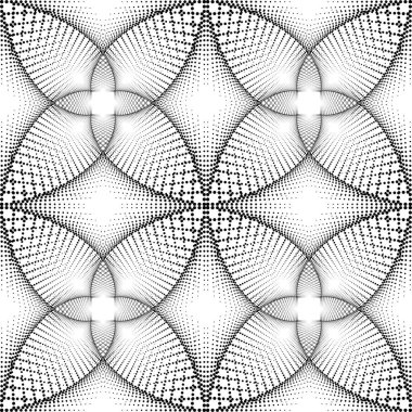 Kusursuz noktalı desen tasarla. Soyut monokrom dekoratif arka plan. Vektör sanatı