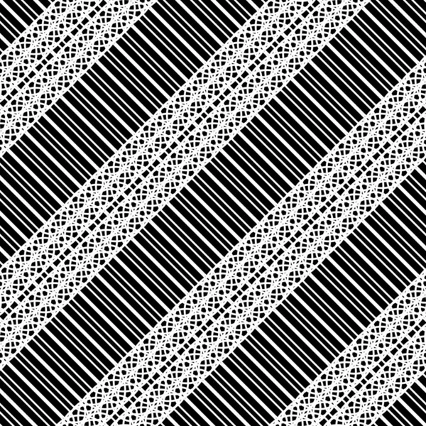 Design Seamless Monochrome Grating Pattern Abstract Stripy Background Vector Art — Stock Vector