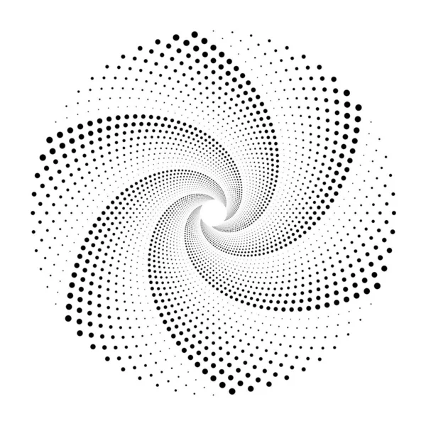 Design Spiral Dots Backdrop Abstract Monochrome Background Vector Art Illustration — Stock Vector