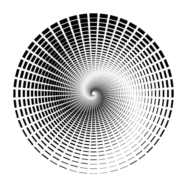 Conception Spirale Points Toile Fond Résumé Fond Monochrome Illustration Art — Image vectorielle
