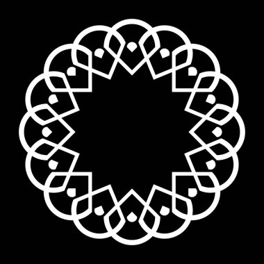 Monokrom daire elementi tasarla. Soyut ızgara arkaplanı. Vektör sanatı illüstrasyonu