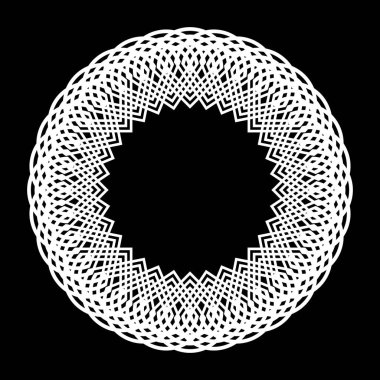 Monokrom daire elementi tasarla. Soyut ızgara arkaplanı. Vektör sanatı illüstrasyonu