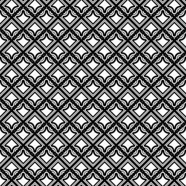 Kusursuz ızgara deseni tasarla. Soyut tek renkli geometrik arkaplan. Vektör sanatı