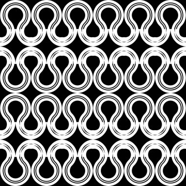 Kusursuz el sallama deseni tasarla. Soyut tek renkli zikzak arkaplanı. Vektör sanatı