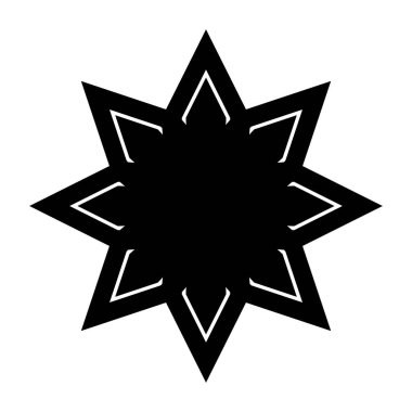 Tek renkli dekoratif kar tanesi elementi tasarla. Soyut zemin. Vektör sanatı illüstrasyonu