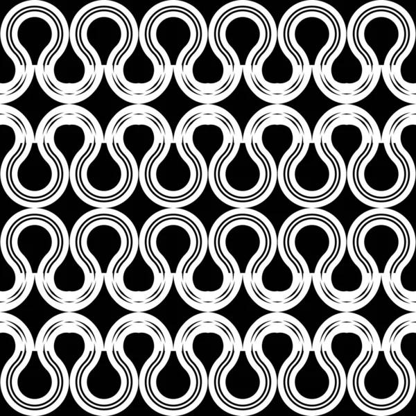 Design Seamless Waving Pattern Abstract Monochrome Zigzag Background Vector Art — Stock Vector