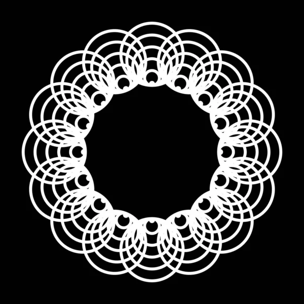Στοιχείο Μονοχρωματικού Κύκλου Σχεδιασμού Αφηρημένο Φόντο Τρίψιμο Εικονογράφηση Διανυσματικής Τέχνης — Διανυσματικό Αρχείο
