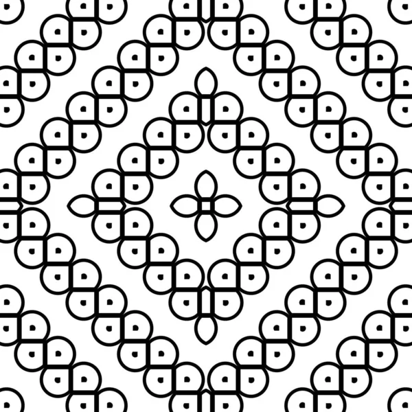 Motif Décoratif Grille Monochrome Sans Couture Design Fond Abstrait Diamant — Image vectorielle