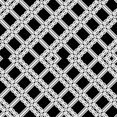 Kusursuz zikzak deseni tasarla. Soyut monokrom dantelli arka plan. Vektör sanatı