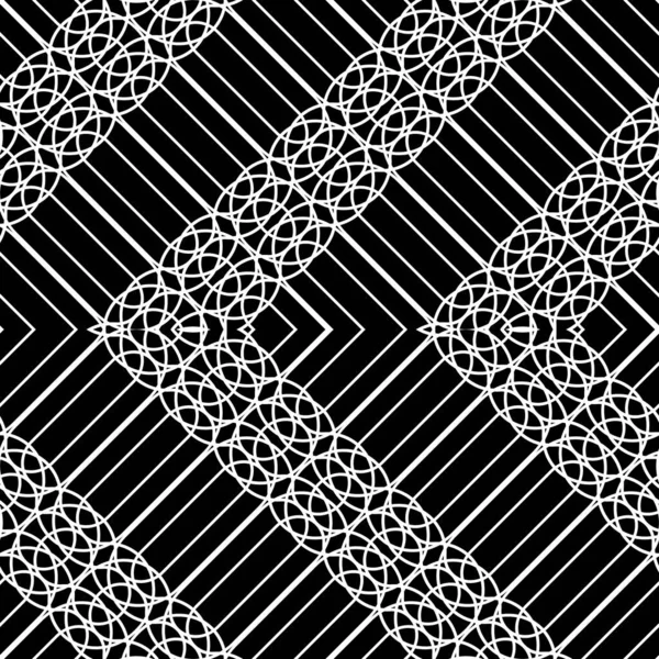 Modèle Zigzag Sans Couture Conception Fond Dentelle Monochrome Abstrait Art — Image vectorielle