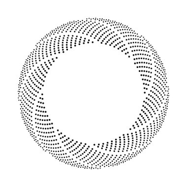 Arkaplanda spiral noktalar tasarla. Soyut tek renkli arkaplan. Vektör-sanat çizimi. Eğim yok