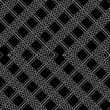Kusursuz zikzak deseni tasarla. Soyut monokrom dantelli arka plan. Vektör sanatı